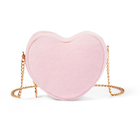 Stoney Clover Lane x Target Terry Cloth Heart Crossbody Bag Light Pink - Picture 3 of 3